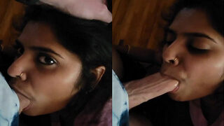 Desi Girl Sucking Lover Dick | Viral MMS Desi