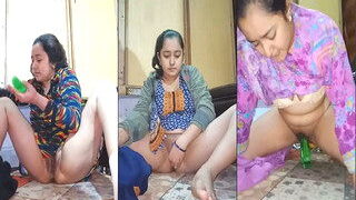 Horny Desi Bhabhi Masturbating With Bottle Part 1 | Viral MMS Desi
