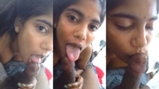 Desi Girl Sucking Lover Dick | Viral MMS Desi
