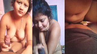 Shy Desi WIfe Handjob And Ridding | Viral MMS Desi