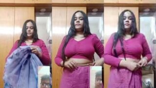 Sexy Desi Bhabhi Striping And Shows For Hubby Part 2 | Viral MMS Desi